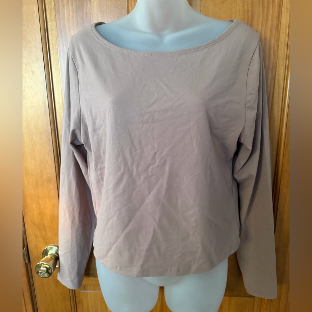 Abercrombie & Fitch Taupe Long Sleeve Tee